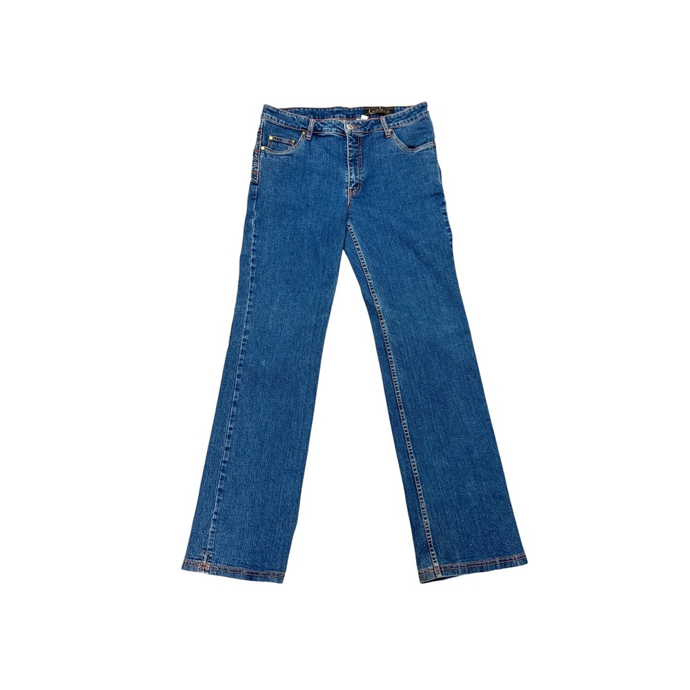 Lawman Jeans Juniors Girl 13/14 Blue Western Bootcut Side Stud Detail Denim